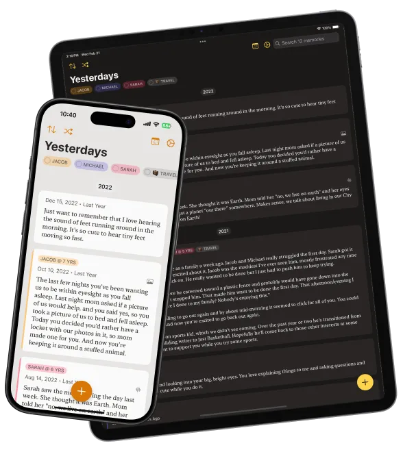 Yesterdays running on multiple devices